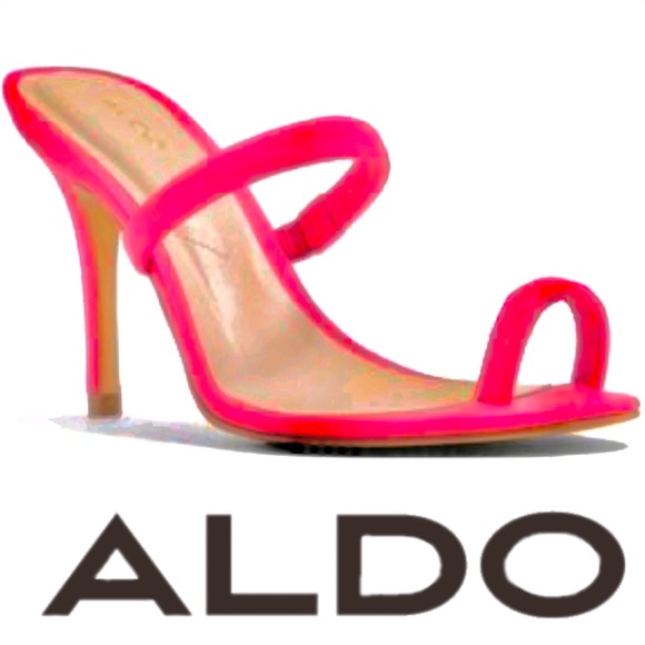 Aldo Shoes - Aldo Neon Hot pink fluorescent slide thong heels